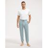 GYS Men’s Pajama Pants Bamboo Viscose Soft Joggers Sleep Bottoms with Drawstring and Pockets(Light Greyish Green)