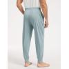 GYS Men’s Pajama Pants Bamboo Viscose Soft Joggers Sleep Bottoms with Drawstring and Pockets(Light Greyish Green)