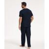 GYS Men’s Pajama Sets Bamboo Viscose Short Sleeve Top and Long Pants 2 Piece Sleepwear(Black)