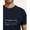 GYS Men’s Pajama Sets Bamboo Viscose Short Sleeve Top and Long Pants 2 Piece Sleepwear(Black)