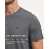 GYS Men’s Pajama Sets Bamboo Viscose Short Sleeve Top and Long Pants 2 Piece Sleepwear(Dark Heather Grey)