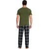 GYS Men’s Pajamas Set Short Sleeve Sleepwear Soft Pjs Top with Pants Cool Loungewear Set,Viscose Made from Bamboo(Army Green)