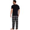 GYS Men’s Pajamas Set Short Sleeve Sleepwear Soft Pjs Top with Pants Cool Loungewear Set,Viscose Made from Bamboo(Black)