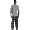GYS Men’s Pajamas Set Short Sleeve Sleepwear Soft Pjs Top with Pants Cool Loungewear Set,Viscose Made from Bamboo(Heather Grey)