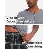 GYS Men’s Pajamas Set Short Sleeve Sleepwear Soft Pjs Top with Pants Cool Loungewear Set,Viscose Made from Bamboo(Heather Grey)