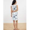 GYS Premium Bamboo Viscose Women’s Nightgowns Tank Sleep Dress V Neck Soft Sleeveless Sleepwear(Dark Green Floral)