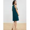GYS Premium Bamboo Viscose Women’s Nightgowns Tank Sleep Dress V Neck Soft Sleeveless Sleepwear(Ink Blue)