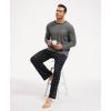 GYS Premium Men’s Pajama Sets Bamboo Viscose Long Sleeve Sleepwear and Style(Leisure Gys)