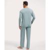 GYS Premium Men’s Pajama Sets Bamboo Viscose Long Sleeve Sleepwear and Style(Light Greyish Green)