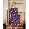 GYS Womens Bamboo Viscose Long Sleeve Nightgown Super Soft Lightweight Night Shirts for Sleeping(Crewneck/ Pumpkin Ghost)