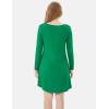 GYS Womens Bamboo Viscose Long Sleeve Nightgown Super Soft Lightweight Night Shirts for Sleeping(Green)