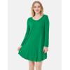 GYS Womens Bamboo Viscose Long Sleeve Nightgown Super Soft Lightweight Night Shirts for Sleeping(Green)