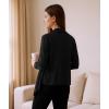 GYS Women’s Cardigans Bamboo Viscose Second-Skin Softness All-Day Drape Long Sleeve Open Front Versatile Loose Outwear(Black)