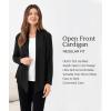 GYS Women’s Cardigans Bamboo Viscose Second-Skin Softness All-Day Drape Long Sleeve Open Front Versatile Loose Outwear(Black)
