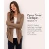 GYS Women’s Cardigans Bamboo Viscose Second-Skin Softness All-Day Drape Long Sleeve Open Front Versatile Loose Outwear(Camel)
