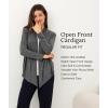 GYS Women’s Cardigans Bamboo Viscose Second-Skin Softness All-Day Drape Long Sleeve Open Front Versatile Loose Outwear(Dark Heather Grey)