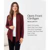 GYS Women’s Cardigans Bamboo Viscose Second-Skin Softness All-Day Drape Long Sleeve Open Front Versatile Loose Outwear(Ficus Red)