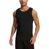 GYS Bamboo Viscose Mens Tank Top, Casual Sleeveless Undershirt, Quick Dry Lightweight Muscle Shirts, Soft Men’s Pajama Tops(Black)