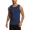 GYS Bamboo Viscose Mens Tank Top, Casual Sleeveless Undershirt, Quick Dry Lightweight Muscle Shirts, Soft Men’s Pajama Tops(Deep Blue)