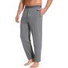 GYS Bamboo-Derived Viscose Men’s Pajama Pants Soft Lounge Pants with Pockets(Dark Heather Grey)