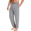 imageGYS BambooDerived Viscose Mens Pajama Pants Soft Lounge Pants with PocketsHeather Grey