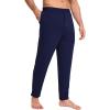 imageGYS BambooDerived Viscose Mens Pajama Pants Soft Lounge Pants with PocketsNavy