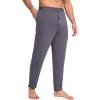 GYS Bamboo-Derived Viscose Men’s Pajama Pants Soft Lounge Pants with Pockets(Reddish Grey)