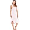 GYS Long Nightgown for Women – Viscose Made from Bamboo, Soft Sleeveless Sleep Shirt Summer Racerback Sleep Dress(Pink and White Stripe)