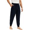 GYS Men’s Pajama Pants Bamboo Viscose Soft Joggers Sleep Bottoms with Drawstring and Pockets(Black)