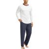 GYS Premium Men’s Pajama Sets Bamboo Viscose Long Sleeve Sleepwear and Style(Line Gys)
