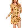 GYS Womens Bamboo Viscose Long Sleeve Nightgown Super Soft Lightweight Night Shirts for Sleeping(Crewneck/ Orange Halloween)