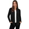GYS Women’s Cardigans Bamboo Viscose Second-Skin Softness All-Day Drape Long Sleeve Open Front Versatile Loose Outwear(Black)