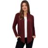GYS Women’s Cardigans Bamboo Viscose Second-Skin Softness All-Day Drape Long Sleeve Open Front Versatile Loose Outwear(Ficus Red)