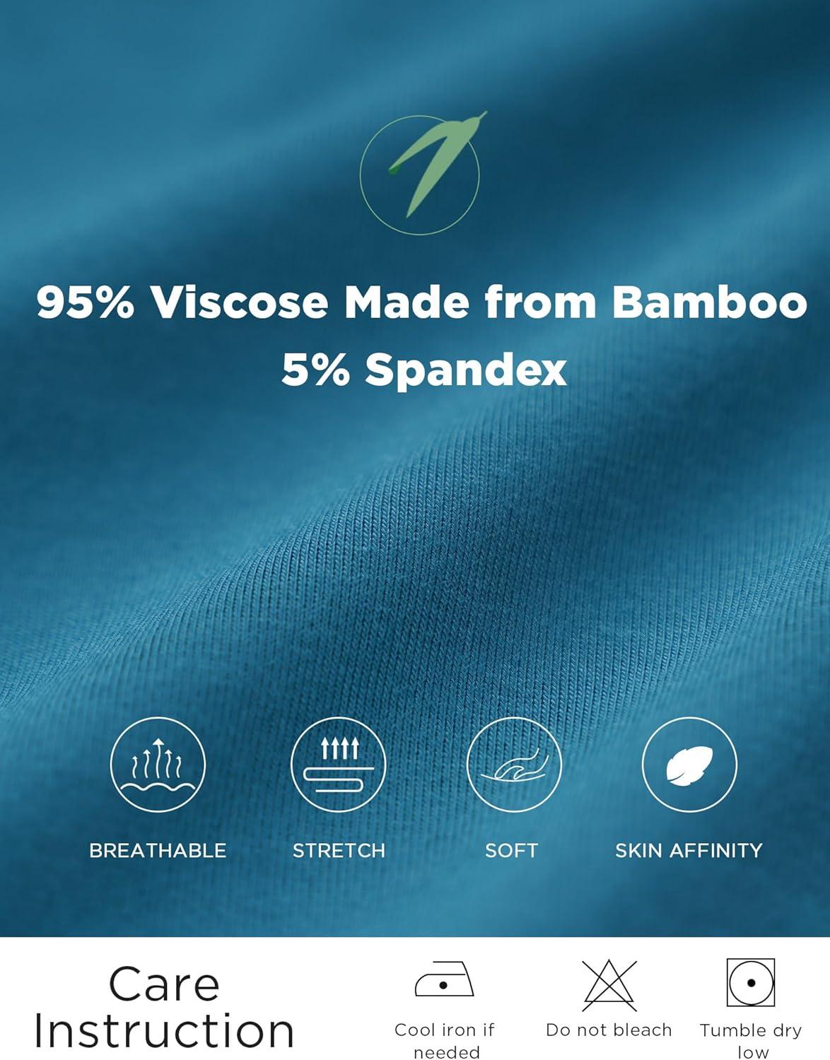 imageGYS Bamboo Viscose Pajamas Tops for Women Cooling Basic TShirt Soft Short Sleeve Sleep Shirts Lightweight Pj ShirtTeal Blue