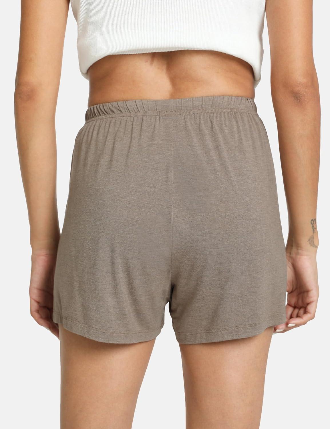 imageGYS Pajama Shorts for Women Viscose Made from Bamboo Soft Sleep Shorts Stretchy Sleepwear Casual Pj BottomsCamel