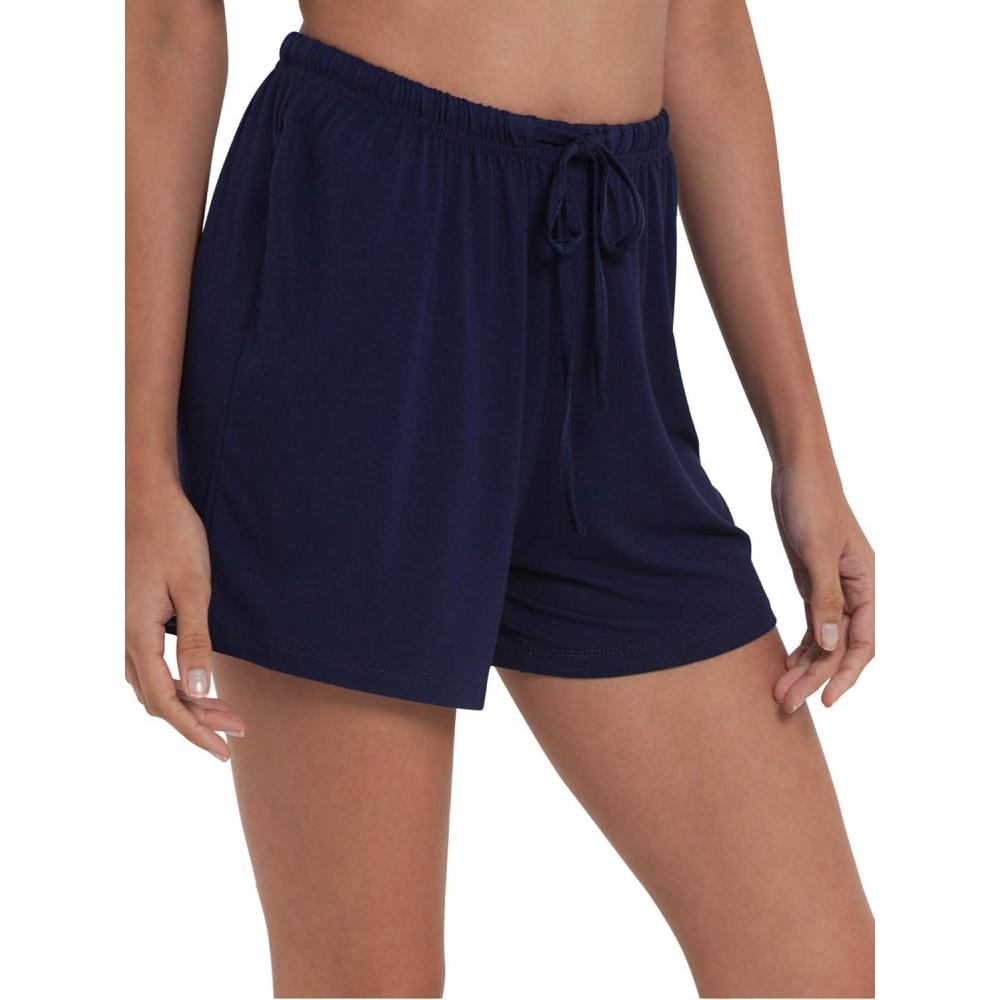 imageGYS Pajama Shorts for Women  Viscose Made from Bamboo Soft Sleep Shorts Stretchy Sleepwear Casual Pj BottomsNavy