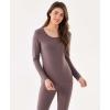 Bamboo Viscose Women’s Long Johns Sets Thermal Underwear Long Sleeve Base Layer(Khaki)