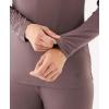 Bamboo Viscose Women’s Long Johns Sets Thermal Underwear Long Sleeve Base Layer(Khaki)