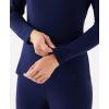 Bamboo Viscose Women’s Long Johns Sets Thermal Underwear Long Sleeve Base Layer(Navy)