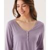 Bamboo Viscose Women’s Pajama Sets Long Sleeve V Neck Sleepwear(Violet)
