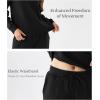 GYS 2 Piece Sets for Women Sweatsuit Lounge Set Matching Sweatshirt Sweatpants Fall Travel Outfits Tracksuit with Pockets(Black)