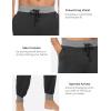 GYS Bamboo Viscose Men’s Pajama Pants Soft Joggers PJ Bottoms with Pockets and Drawstring(Black Melange)