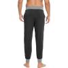 GYS Bamboo Viscose Men’s Pajama Pants Soft Joggers PJ Bottoms with Pockets and Drawstring(Black Melange)