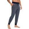 GYS Bamboo Viscose Men’s Pajama Pants Soft Joggers PJ Bottoms with Pockets and Drawstring(Bluish Grey)