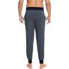 GYS Bamboo Viscose Men’s Pajama Pants Soft Joggers PJ Bottoms with Pockets and Drawstring(Bluish Grey)