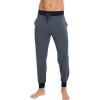 GYS Bamboo Viscose Men’s Pajama Pants Soft Joggers PJ Bottoms with Pockets and Drawstring(Bluish Grey)