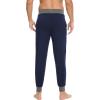 GYS Bamboo Viscose Men’s Pajama Pants Soft Joggers PJ Bottoms with Pockets and Drawstring(Navy)