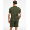 GYS Bamboo Viscose Men’s Pajama Sets Short Sleeve Tops with Shorts 2 Pieces Sleep Set(Army Green)