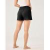 GYS Bamboo Viscose Micro Shorts for Women, Soft Lightweight Pajama Shorts, Smocked High Waist Mini Lounge Pants(Black)