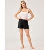 GYS Bamboo Viscose Micro Shorts for Women, Soft Lightweight Pajama Shorts, Smocked High Waist Mini Lounge Pants(Black)